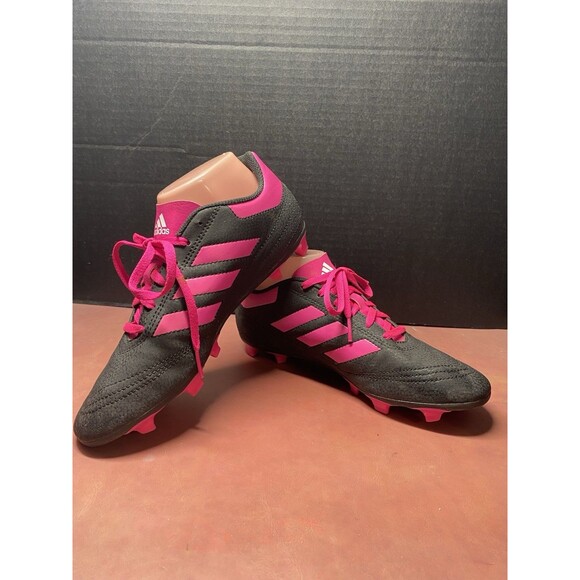 Adidas Unisex Goletto VI FG Football Soccer Cleats G26368 Black Pink Size 6 - Picture 1 of 12